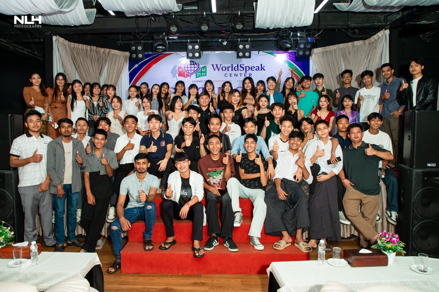 WorldSpeak Center students and teachers celebrating together at the award ceremony
